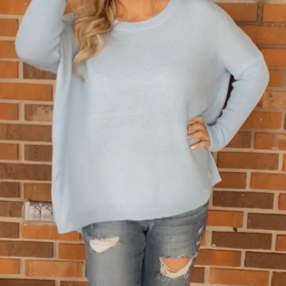 Baby blue light Sweater
